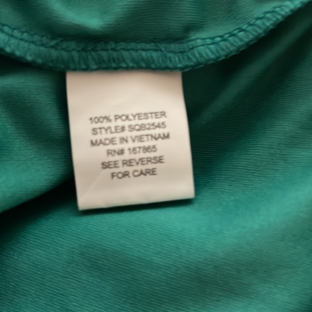 NY Collection Shimmery green sequins Button Up Shirt Size 1X - Picture 5 of 7